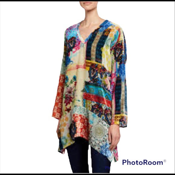 Johnny Was Gigi Velvet Patchwork Tunic - Picture 8 of 10